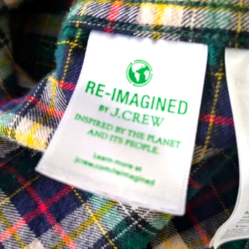🔴3/$10 J. Crew Plaid Brushed Twill Button-Up Shirt sz L - Picture 7 of 8